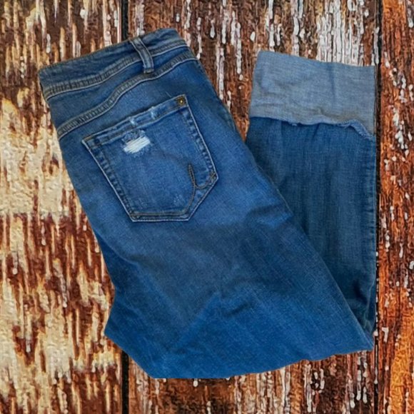 INC Distressed Cuffed Jeans - Picture 1 of 6